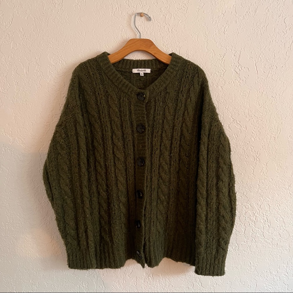 Madewell Forest Green Knit Cardigan